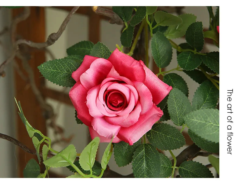 66cm Artificial Silk Rose Vine Indoor Wedding & Party Decor