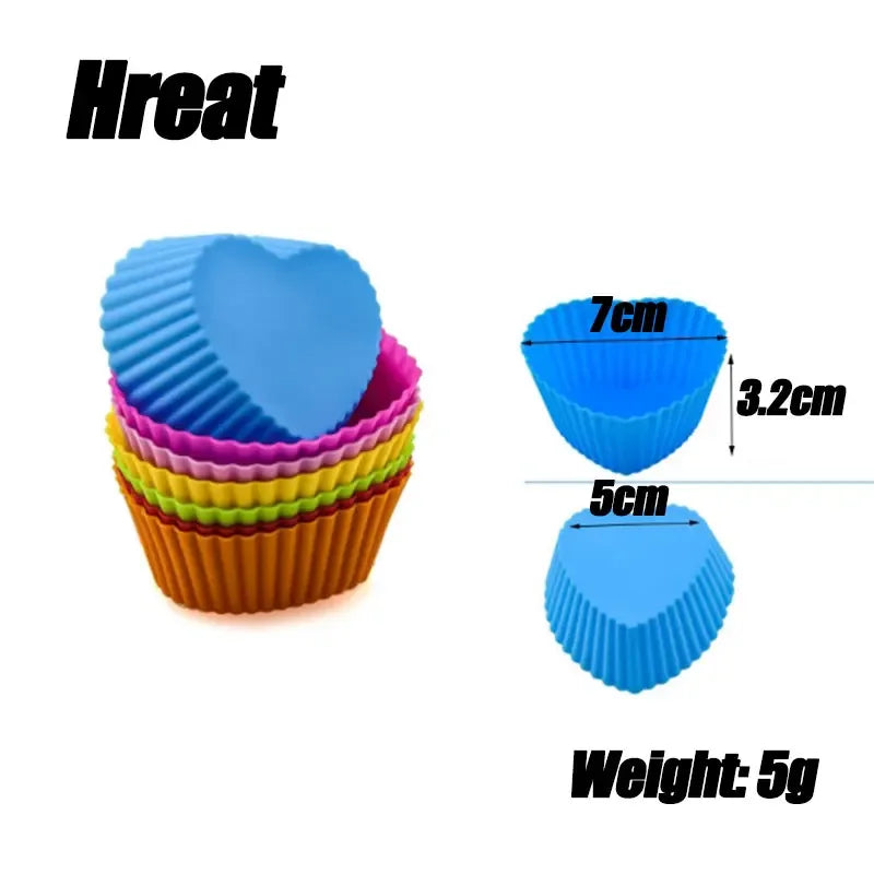 Silicone Muffin Cake Molds – Reusable, Non-Stick Baking Cups