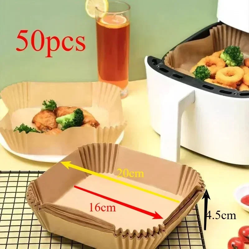 Air Fryer Disposable Parchment Paper – Non-Stick, Eco-Friendly Liners