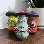 Funny Halloween Skull Mushroom Resin Sculpture Home & Garden Decor