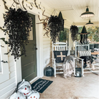 2Pcs Artificial Black Hanging Vine Plants UV Resistant
