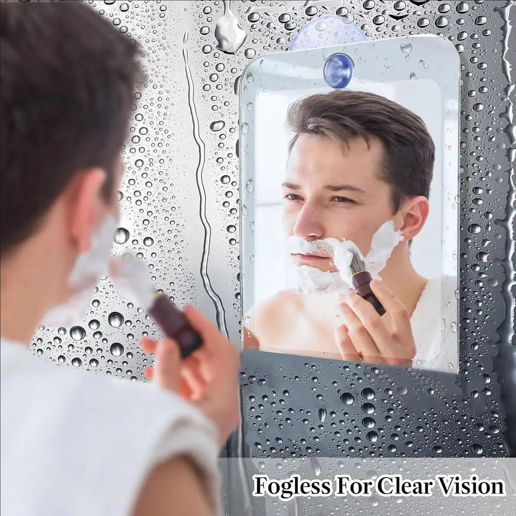 Acrylic Shower Mirror for Shaving & Makeup – Portable Bathroom Travel Mirror