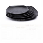 CERAMICS Round Plastic Plate – Solid Color Durable Tableware