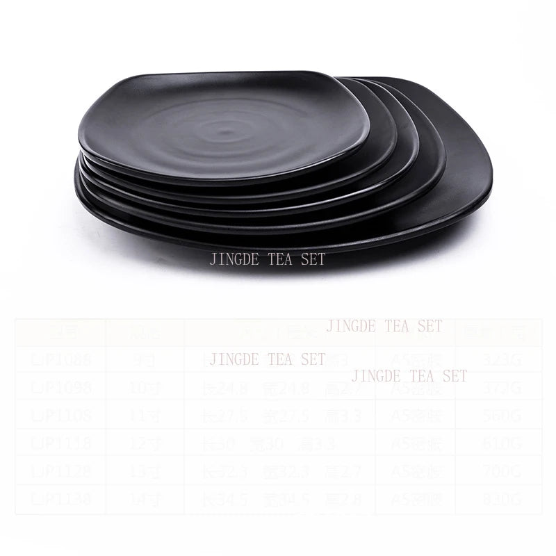 CERAMICS Round Plastic Plate – Solid Color Durable Tableware