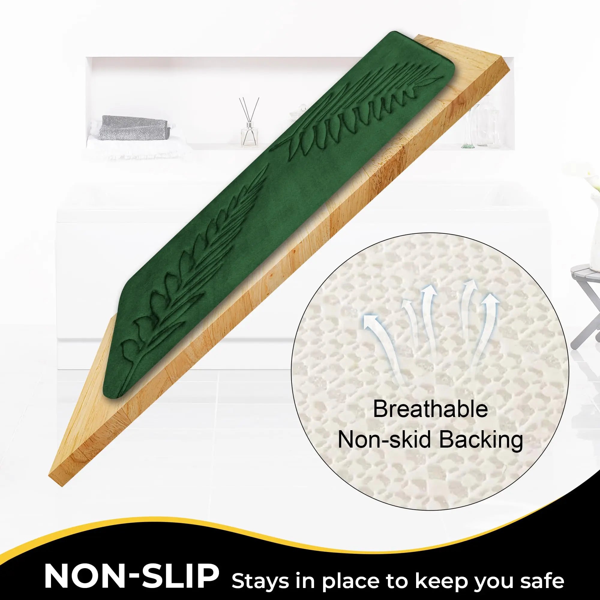 Fashion Soft Microfiber Bath Rug – Non-Slip Quick Dry Absorbent Bathroom Mat