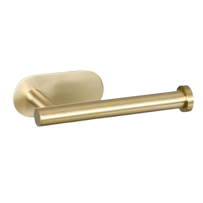 No-Drill Toilet Paper Holder Wall Mount Stainless Steel Easy Install Paper Roll Rack