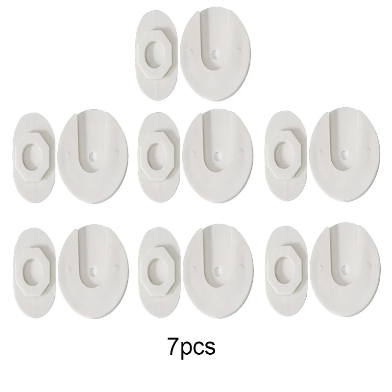 Wall-Mounted Plug-In Retainer – ABS Plastic Storage Holder for Home & Office