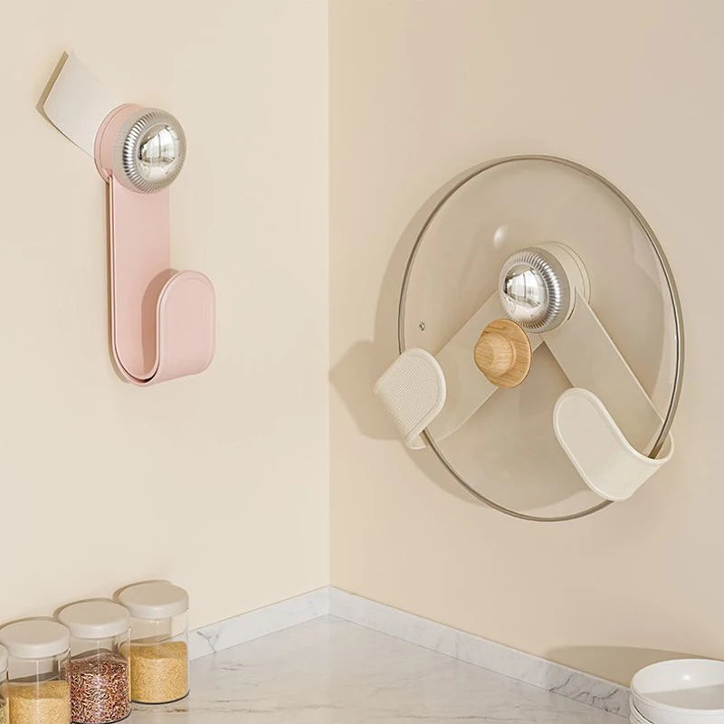 Adjustable Pot Lid Holder – Wall-Mounted, Space-Saving Organizer