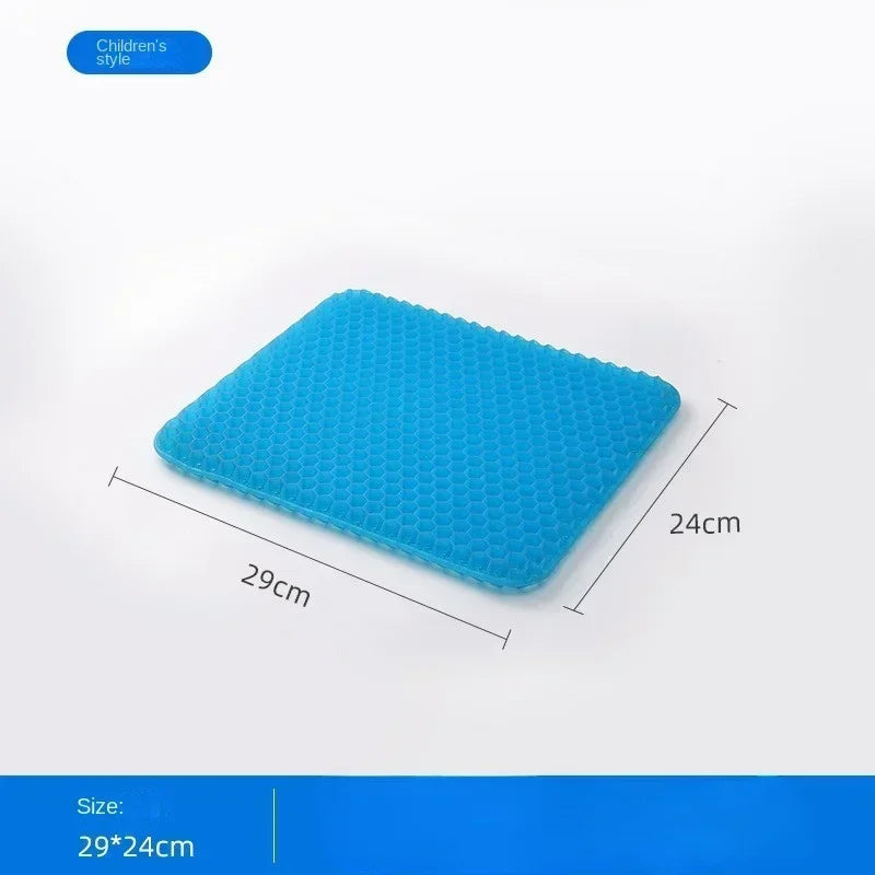 Gel Seat Cushion Honeycomb Non-Slip Ergonomic Back Tailbone Support