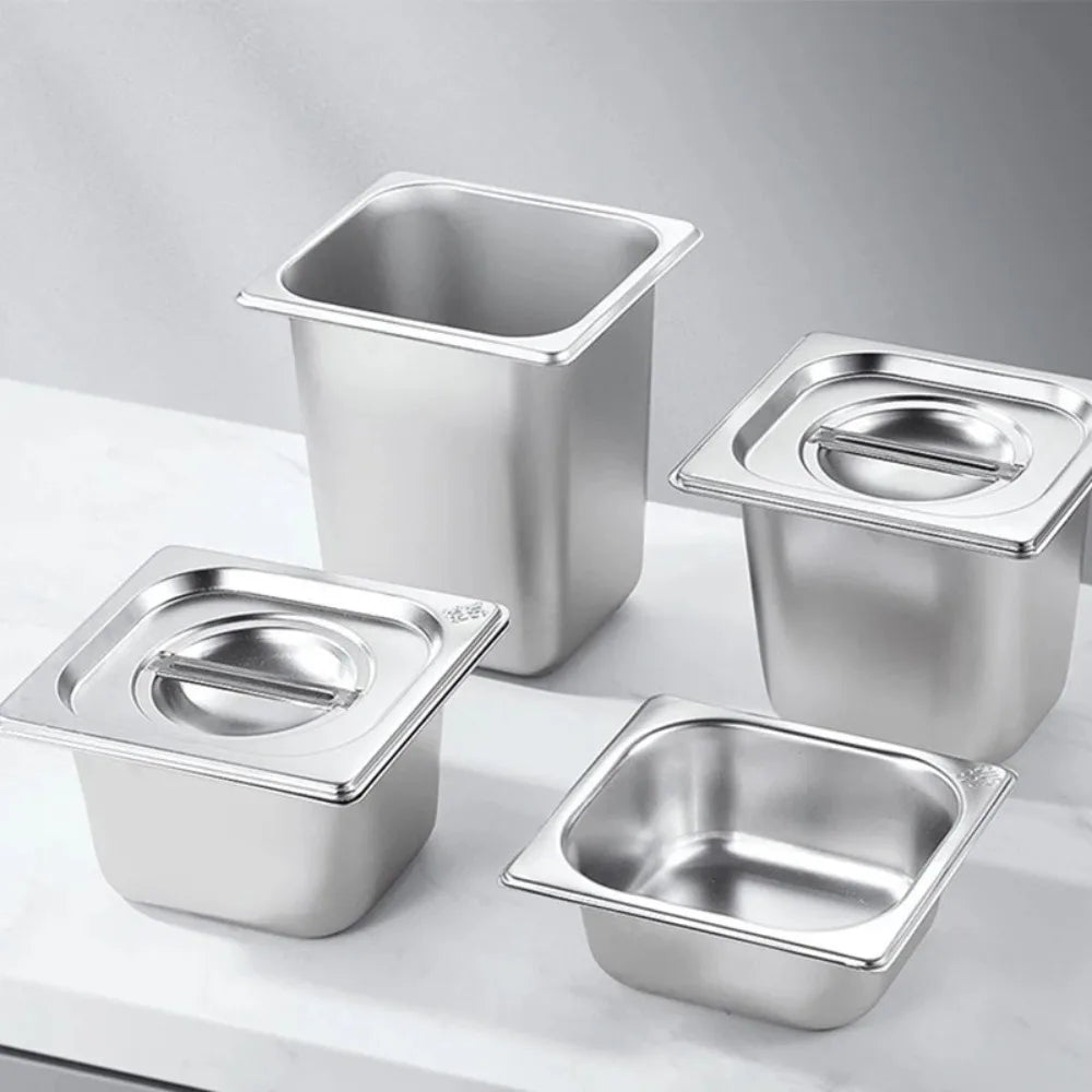 304 Stainless Steel Food Storage Pan – Durable Buffet & Kitchen Use