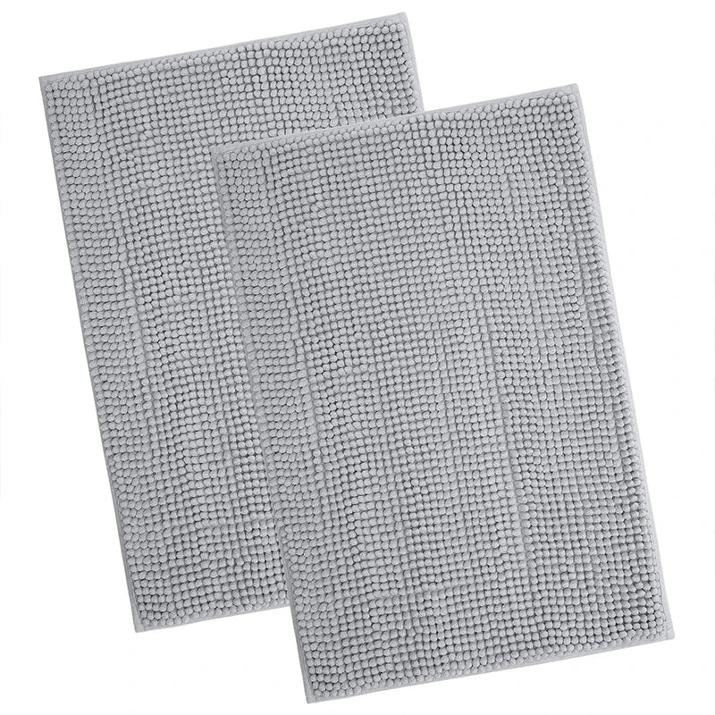 Homaxy Chenille Bathroom Mat – Non-Slip Dirt & Water Absorbent Microfiber Rug