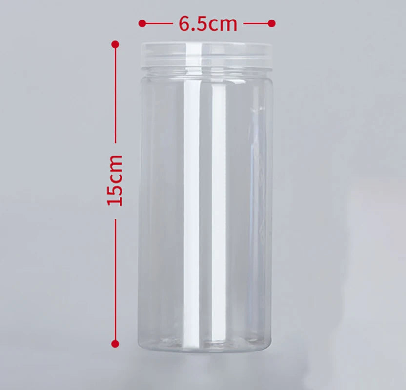 Modern Transparent Food Storage Bottle – Airtight PET/PE Kitchen Storage Jar