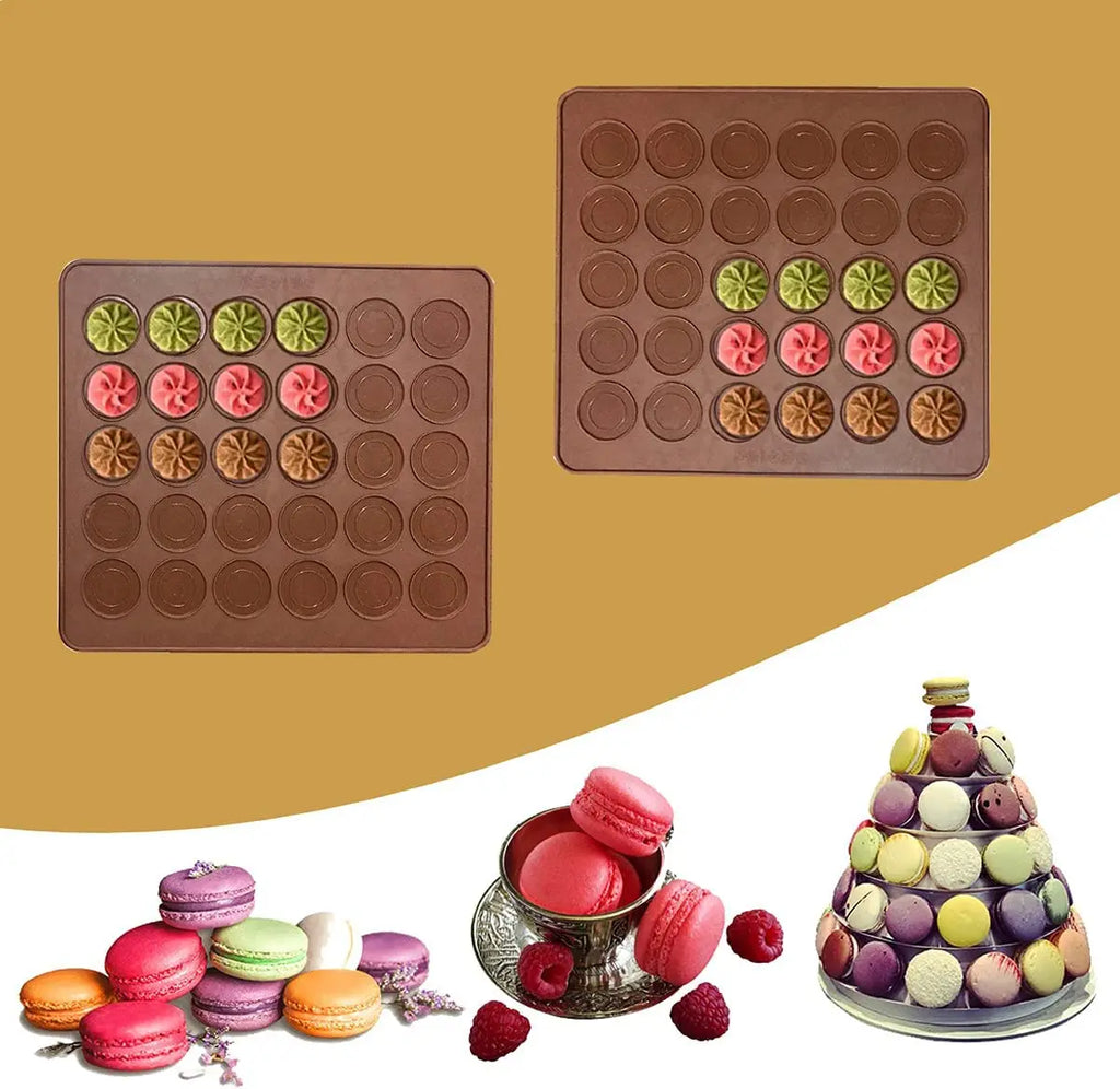 Fodeliake Silicone Macaron Mold – Non-Stick Baking Mat