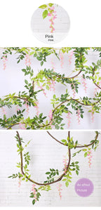 Artificial Wisteria Rattan Strings Indoor & Outdoor Bridal Shower Decor