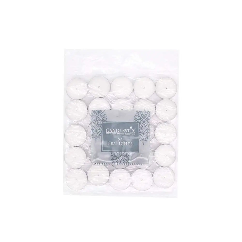 50-Pack Unscented White Tealight Candles – Smokeless & Multi-Purpose