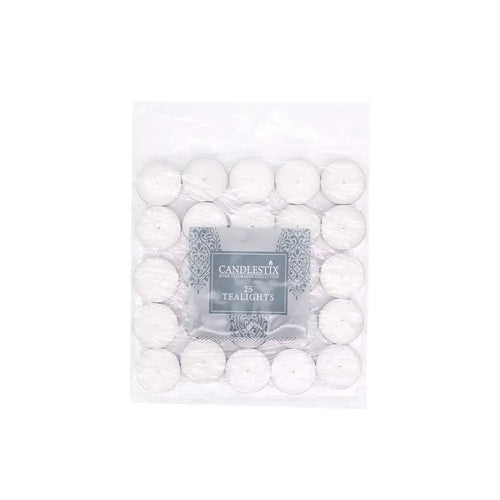 50-Pack Unscented White Tealight Candles – Smokeless & Multi-Purpose