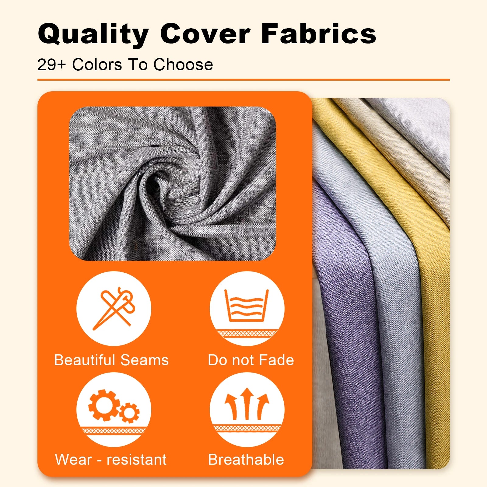 Custom Size Bench Cushion – Removable, Washable Seat Pad for Home Furniture