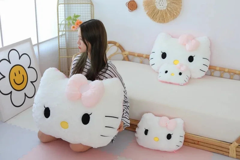 Sanrio Plush Cartoon Seat Cushion – Soft Rectangular Pillow for Adults