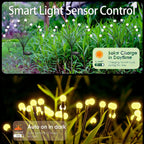 Solar Garden Stake Lights IP66 Waterproof RGB Warm