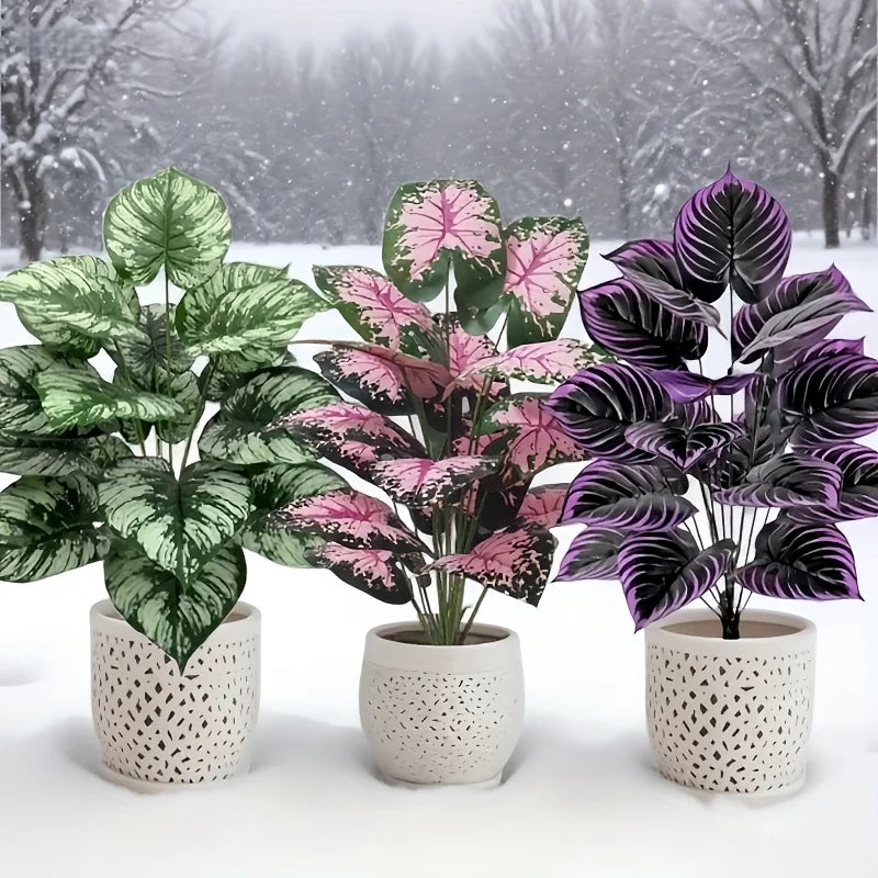 3pcs Large Artificial Green Plant Set – 60cm Bonsai