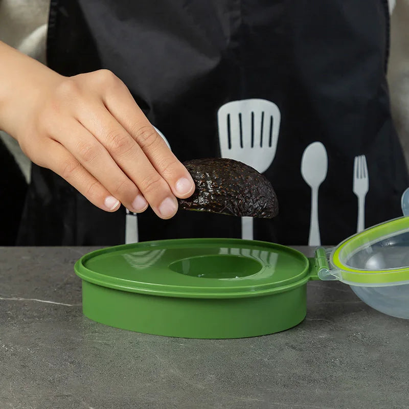Avocado Preservation Box with Silicone Sealing Ring – Modern Style, Food Storage
