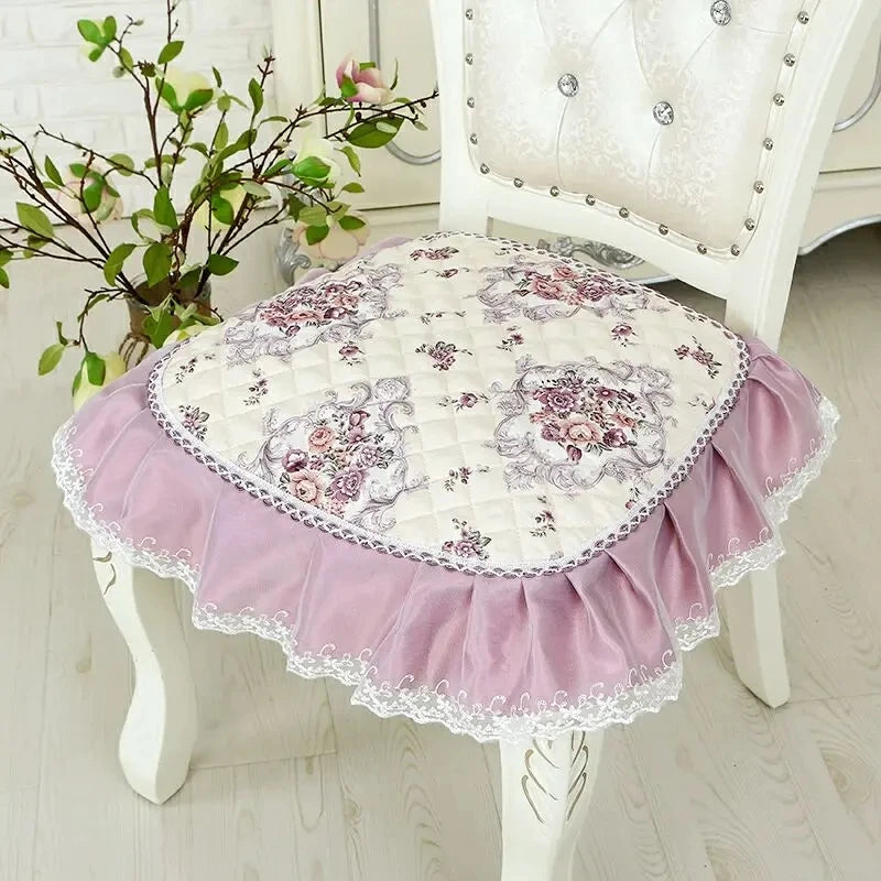 Europe-Style Floral Dining Chair Cushion – Anti-Slip, 43x45cm