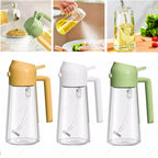 2-in-1 Oil Sprayer & Pourer – Refillable Kitchen Oil Dispenser Bottle