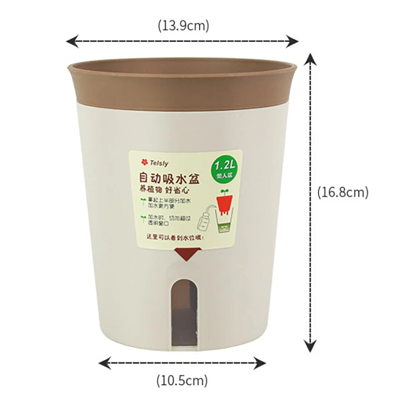 Double Layer Self-Watering Hydroponic Flower Pot