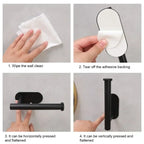 Self Adhesive Toilet Paper Holder Gold Stainless Steel