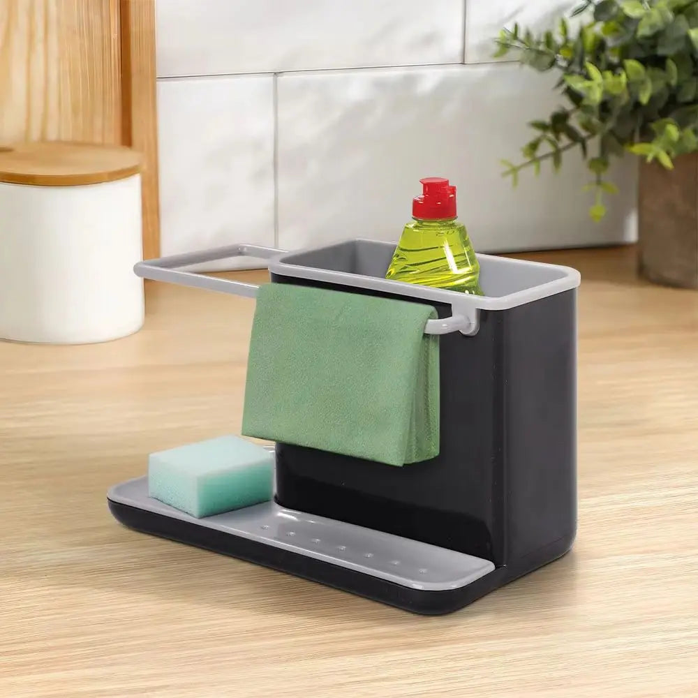 Livingandhome Sink Organiser – BPA-Free Kitchen Caddy with Drip Tray