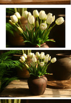 40cm Five-Headed Artificial Tulip Bouquet – Nordic Style