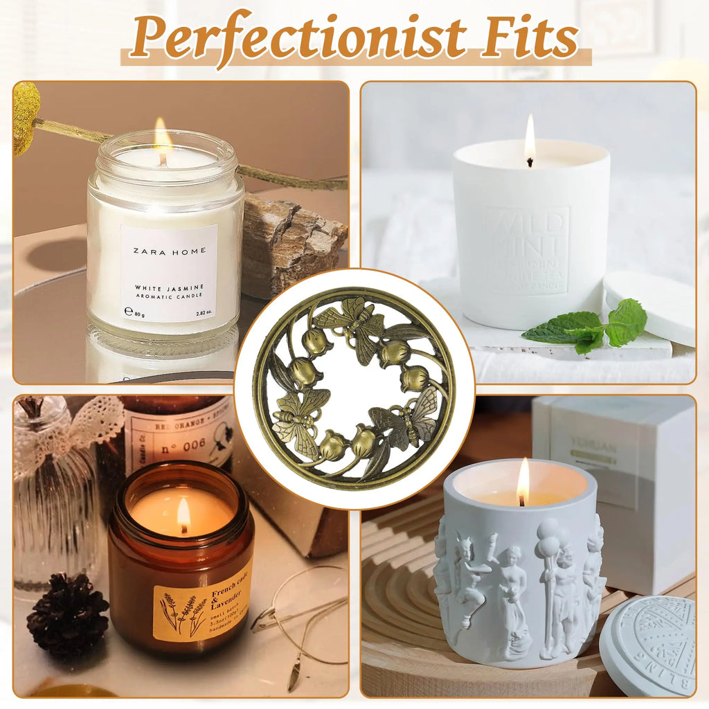 Butterfly Candle Topper Alloy Decorative Lid for Scented Candles