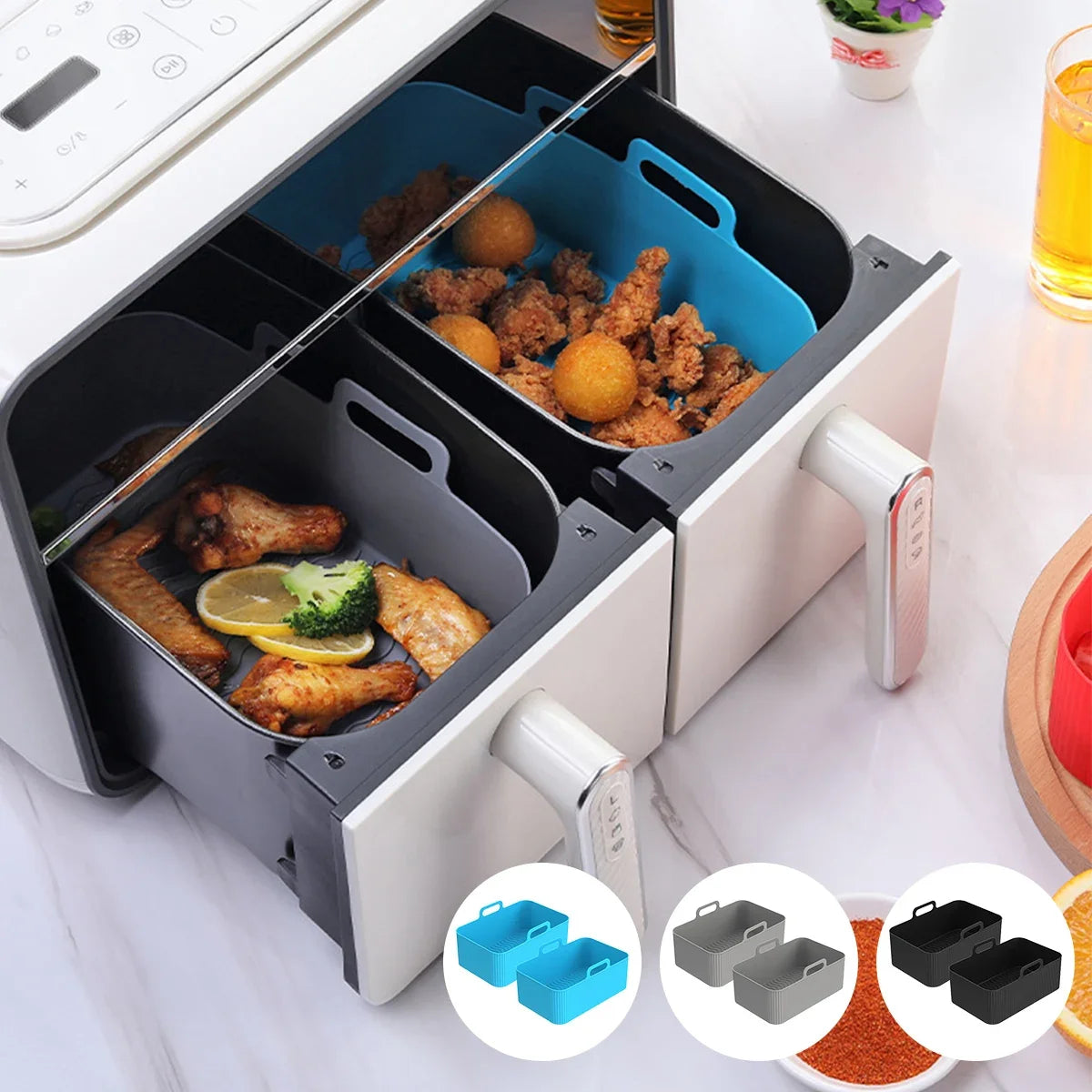 Eco-Friendly Air Fryer Silicone Liner – Reusable & Heat-Resistant