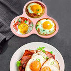 3-Hole Silicone Muffin & Egg Mold – Heat Resistant Bakeware