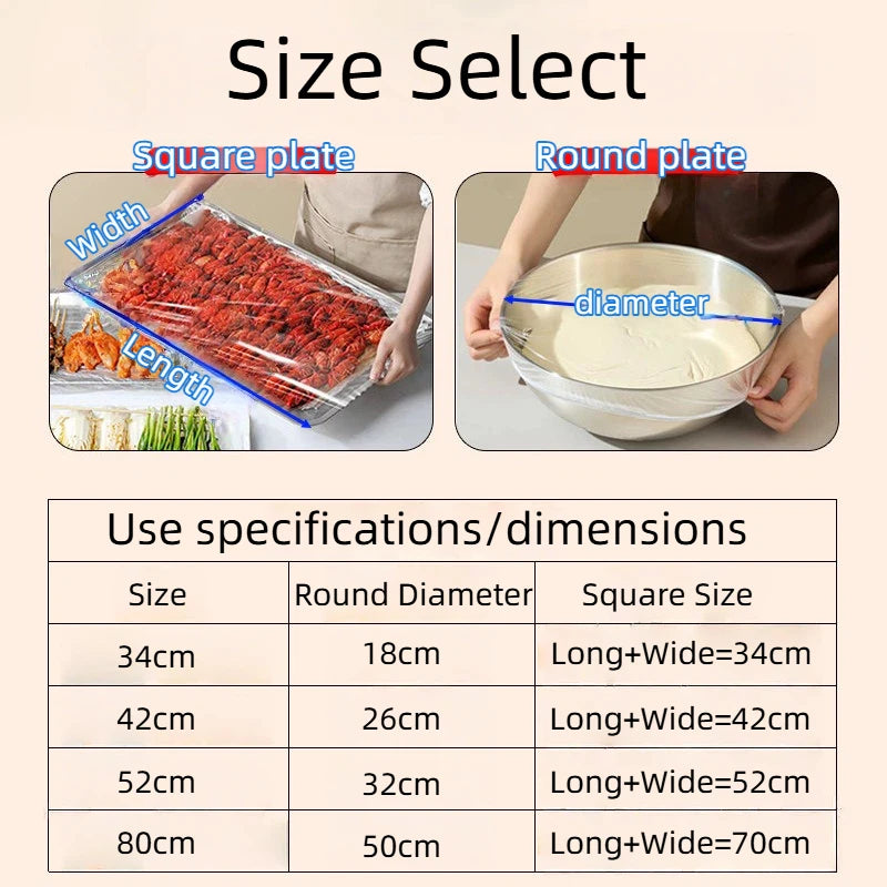 PE Vacuum-Sealed Bowl Covers – Food Freshness & Multi-Purpose Use