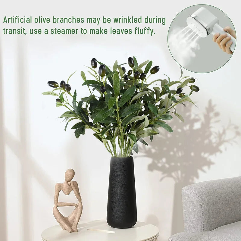 1/3/5Pcs Artificial Olive Leaves Tree Branch with Fruit