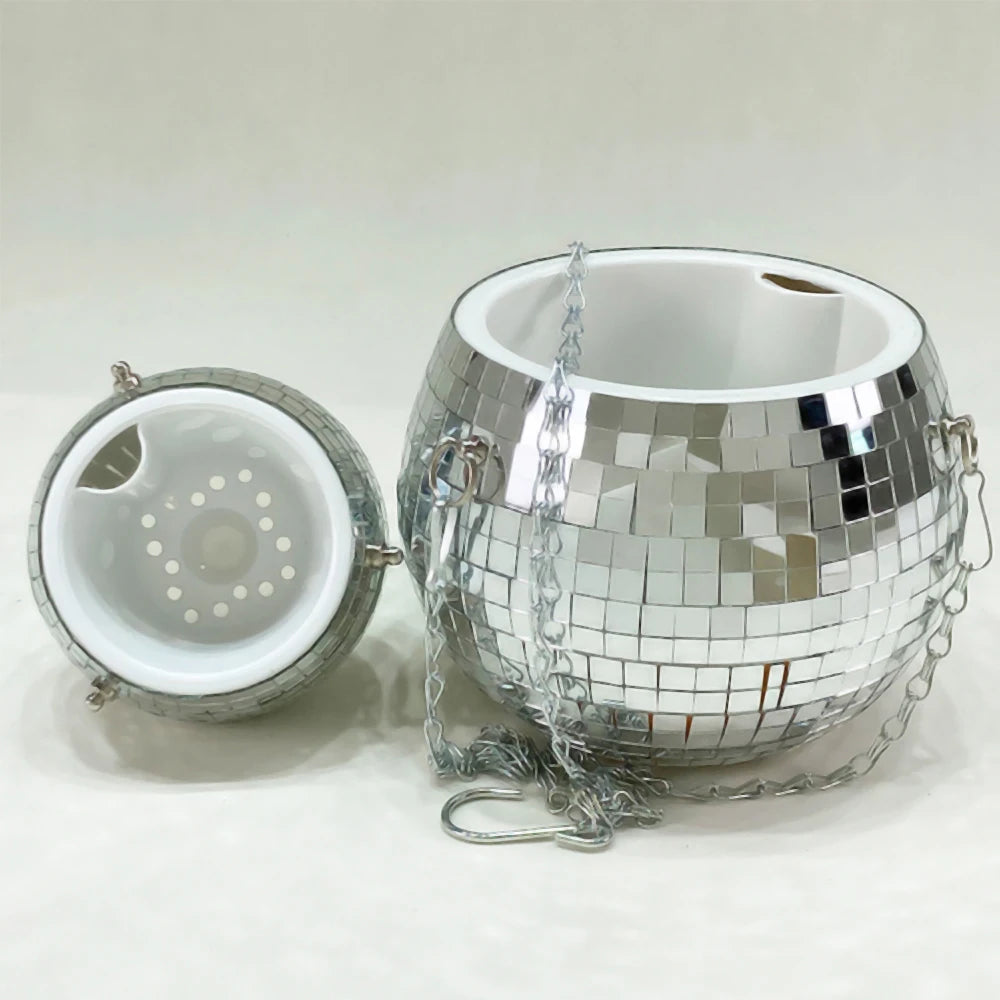 Disco Ball Self-Watering Hanging Planter Pot