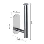 Black Stainless Steel Toilet Paper Holder Self-Adhesive Bathroom Tissue Rack