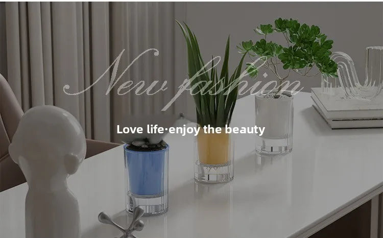 Imitation Glass Plastic Succulent Planter Pot