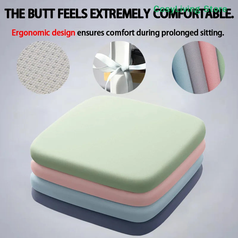 Memory Foam Seat Cushion Knit Cover Polyester Cotton 40x40/45x45 cm
