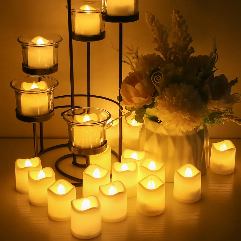 Flameless LED Pillar Candle Lamp Realistic Battery Operated