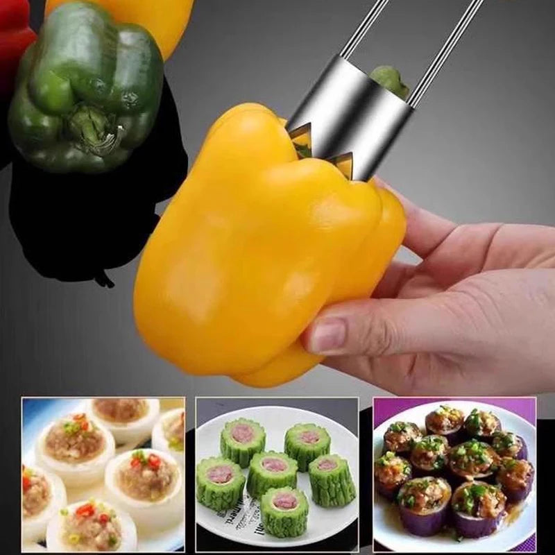 Stainless Steel Fruit Corer – Apple & Pear Core Remover Tool (16cm)