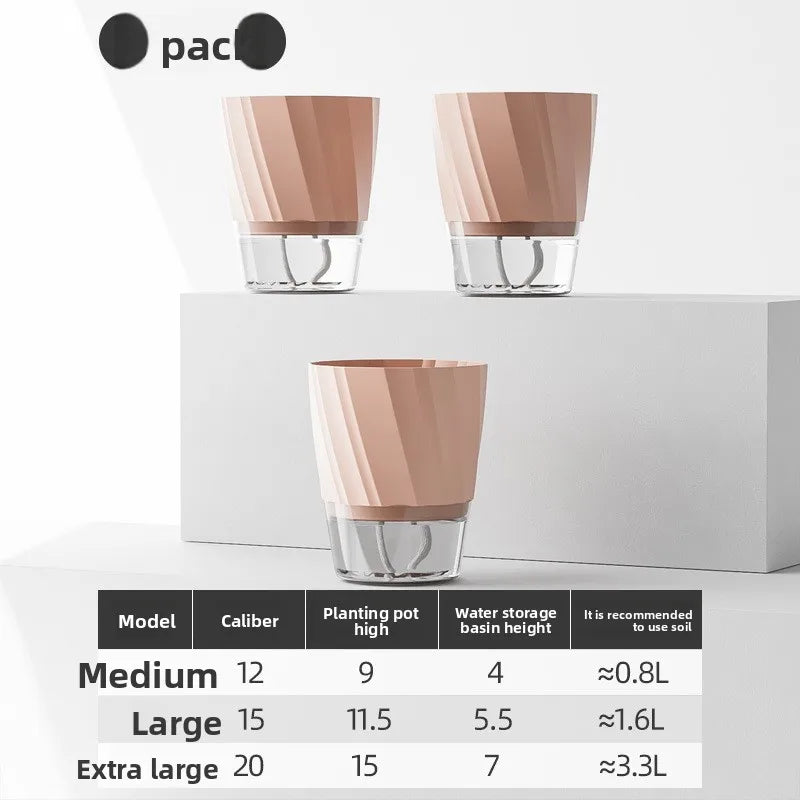 Transparent Self-Watering Hydroponic Plant Pot