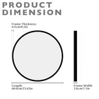 Sleek Black Nordic Round Wall Mirror for Elegant Home Décor