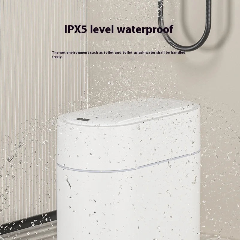 7L Smart Touchless Sensor Trash Can – Compact Waterproof Auto Bin for Bathroom & Kitchen