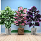 3pcs Large Artificial Green Plant Set – 60cm Bonsai