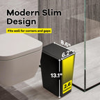 Bathroom Trash Can 10L – Small Plastic Garbage Bin with Press Lid for Toilet, Bedroom & Living Room