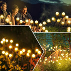 Solar Garden Stake Lights IP66 Waterproof RGB Warm