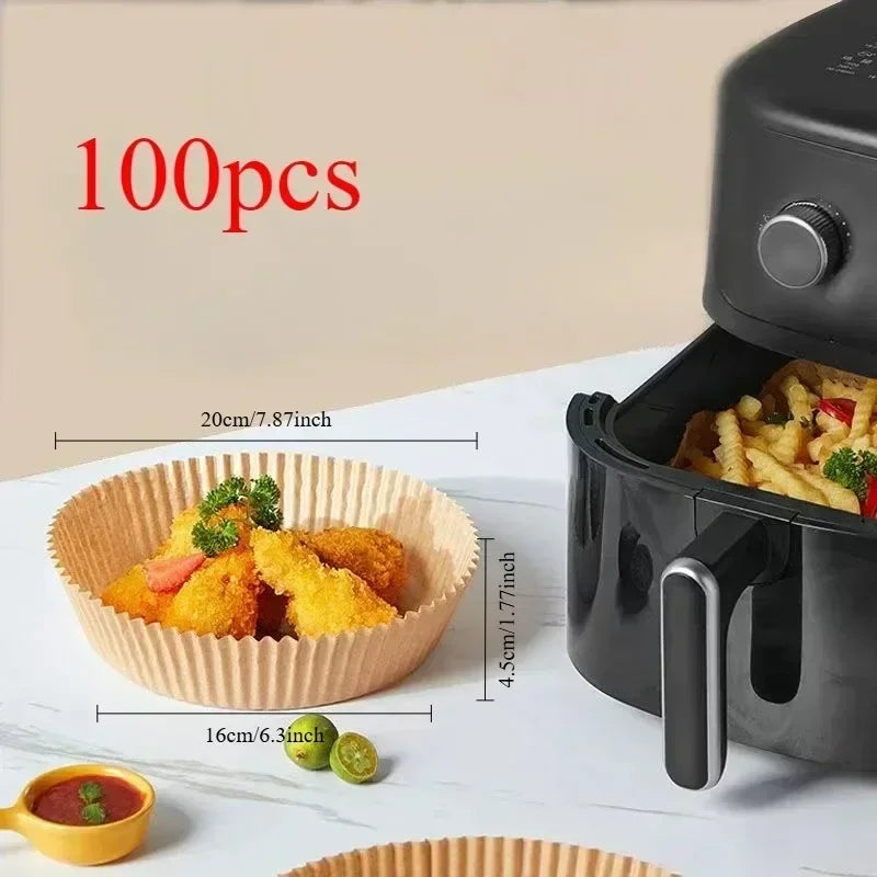 Air Fryer Disposable Parchment Paper – Non-Stick, Eco-Friendly Liners
