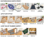 Embroidered Pebble Coral Velvet Bathroom Mat Set U-Shaped Absorbent Foot Rug Two-Piece